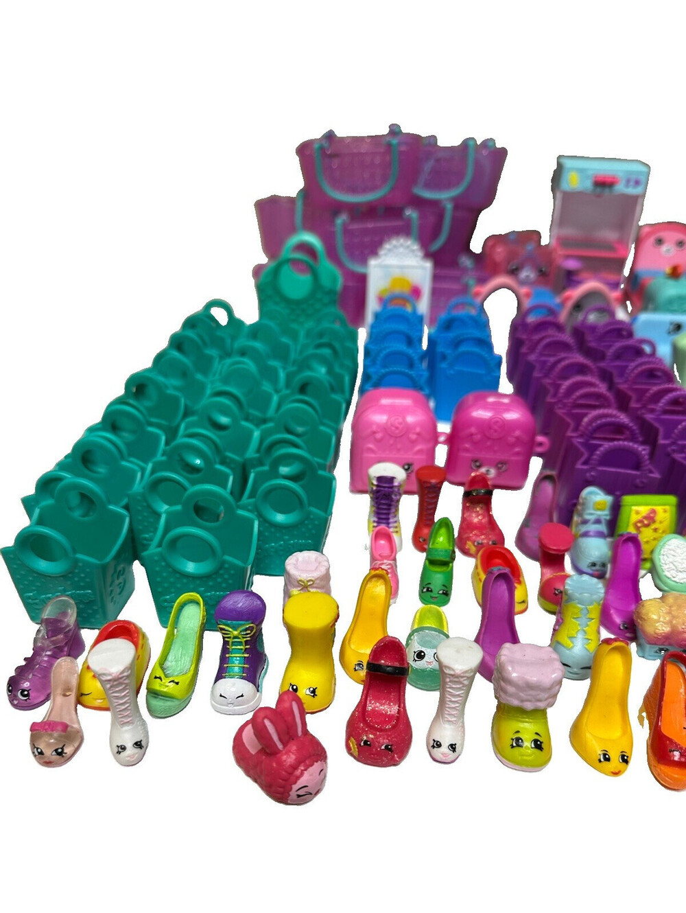 Huge Shopkins Mixed Lot 361 Pieces 250+ Figures Happy Places Shopville Furniture - Picture 2 of 9